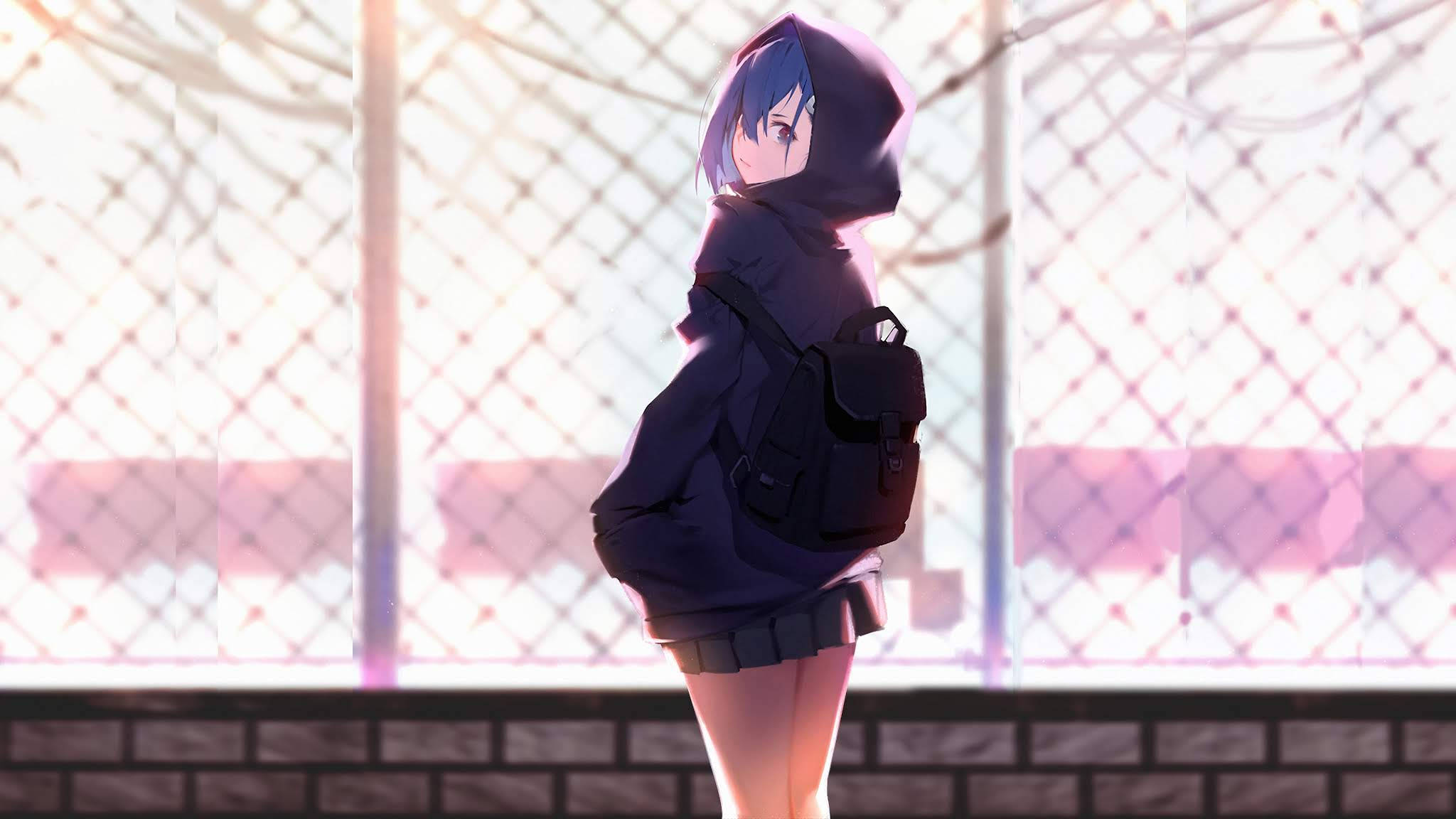 Hoodie cu fată anime din Darling In The Franxx Fundal