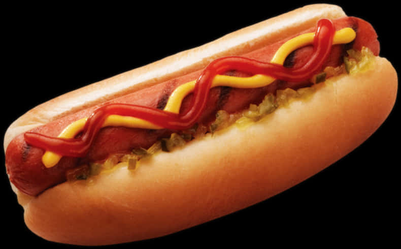 Hot Dog Clasic cu Muștar și Ketchup Fundal
