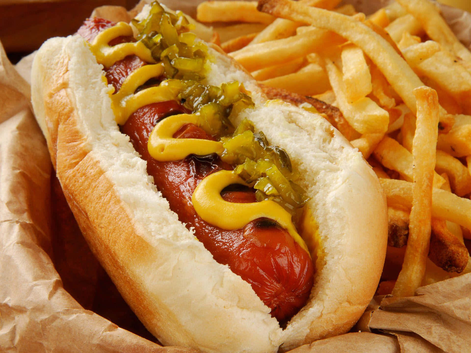 Hot Dog Gourmet Delicios Fundal