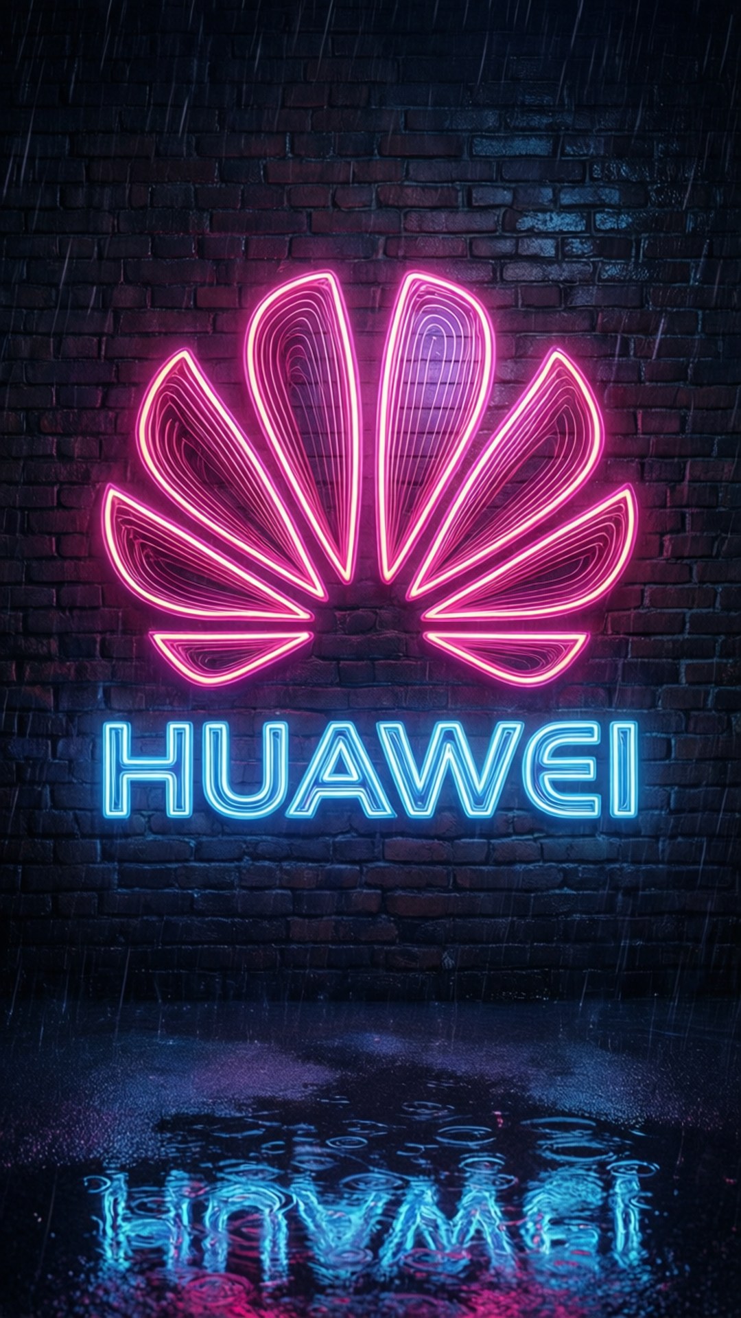 Huawei Neon Cyberpunk Fundal