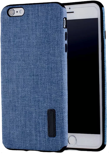 Husă de telefon din material textil albastru Fundal