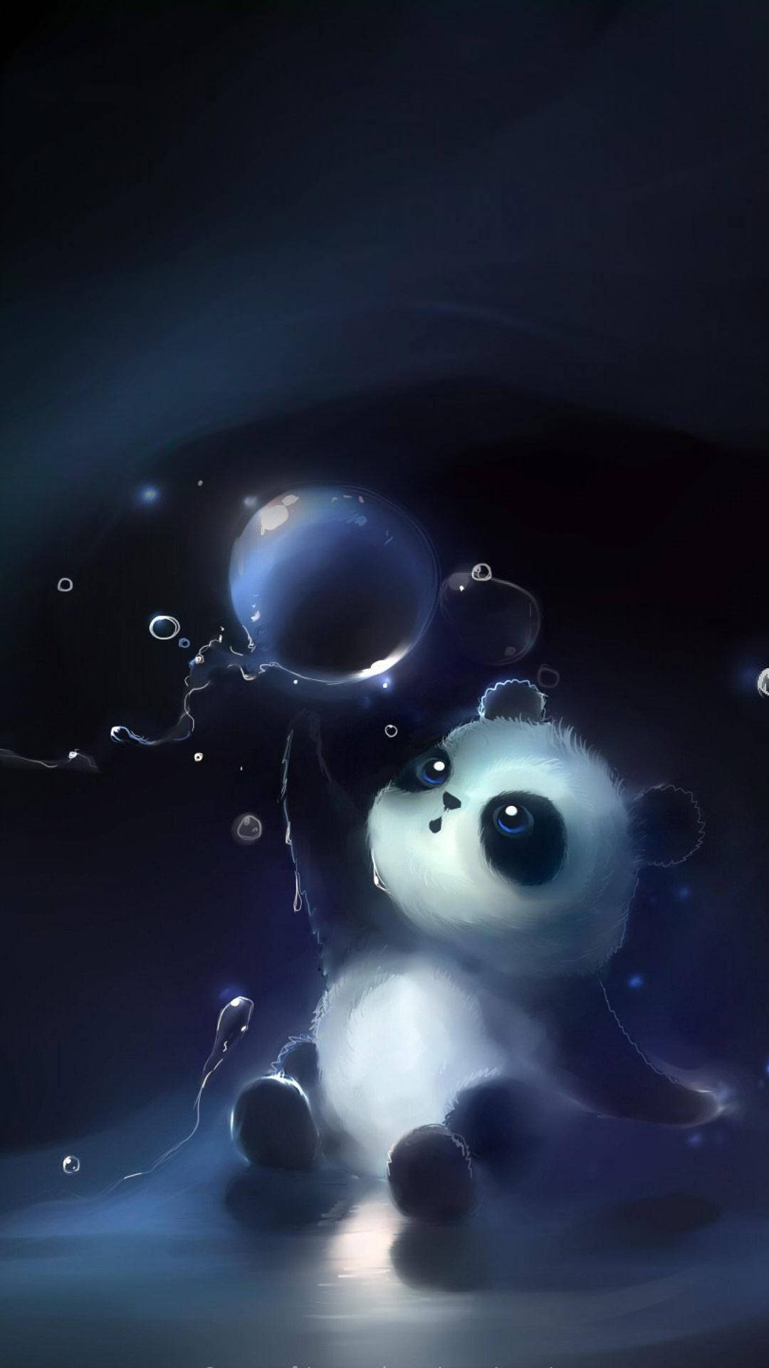 Husă de telefon drăguță cu panda 3D Fundal