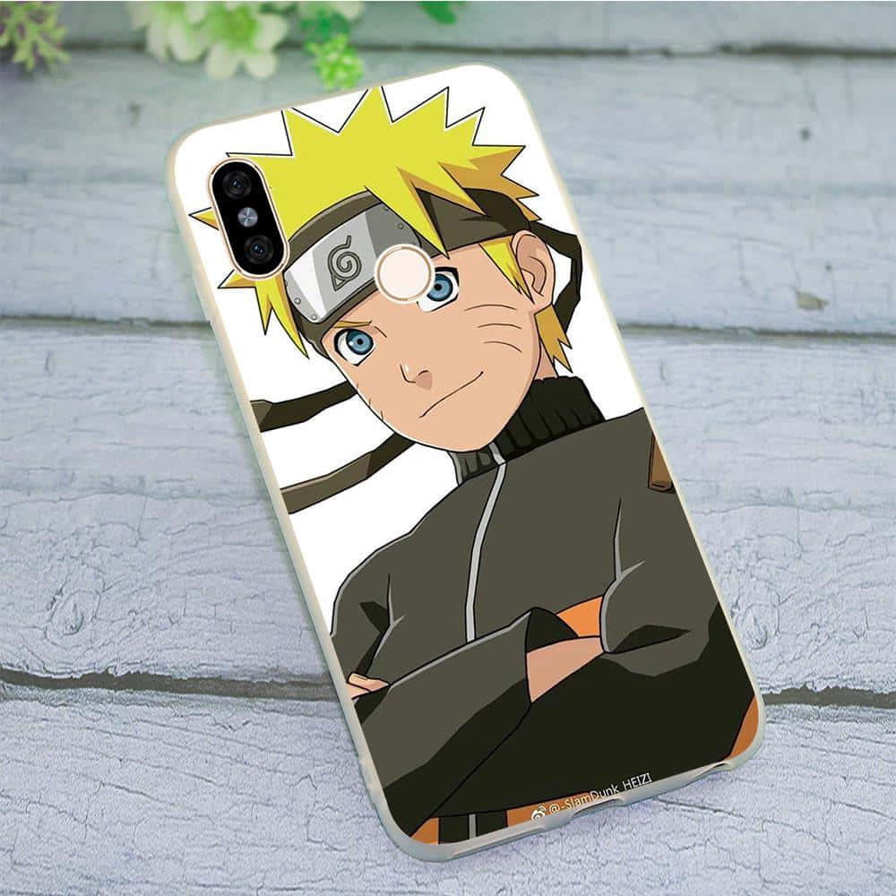 Husă telefon cu Naruto zâmbind Fundal