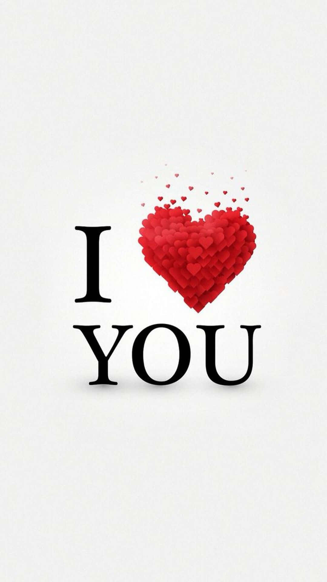 I Heart Pfp cu Inimi Roșii Fundal
