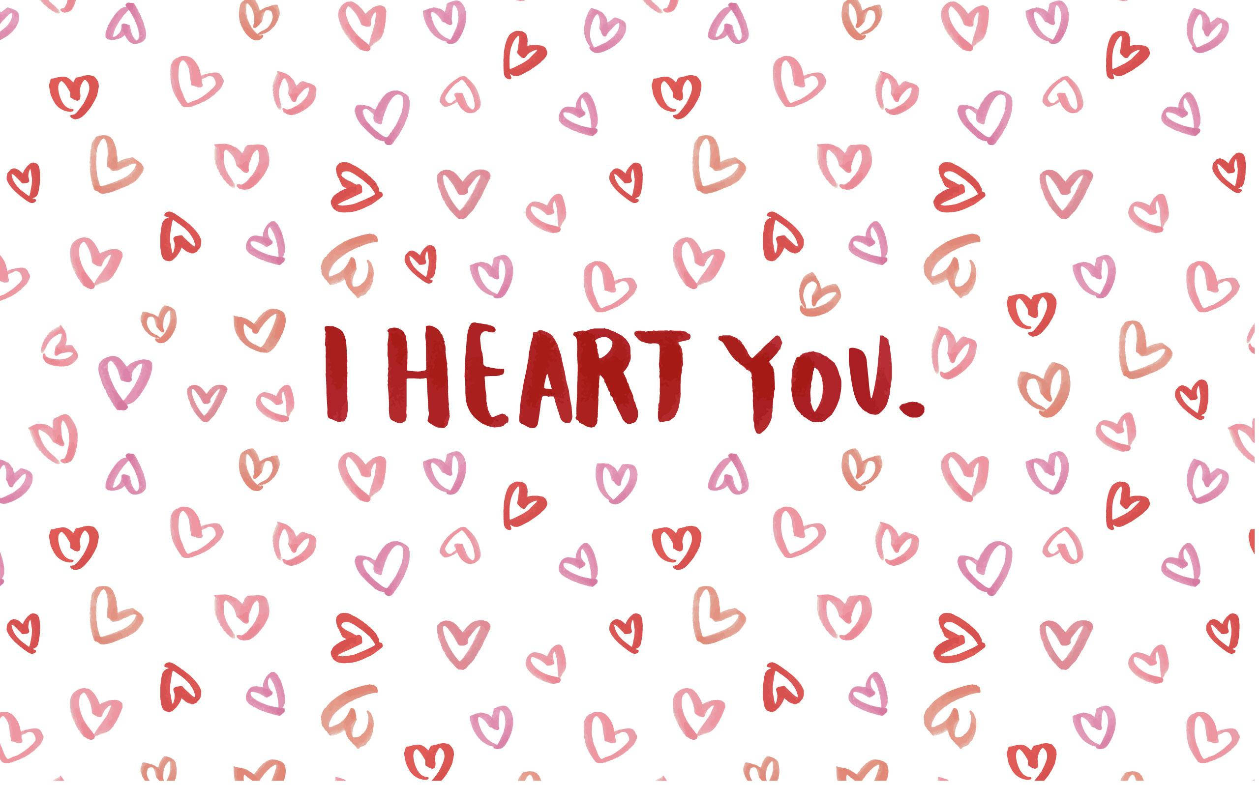 I Heart You Drăgut pentru Calculator Fundal