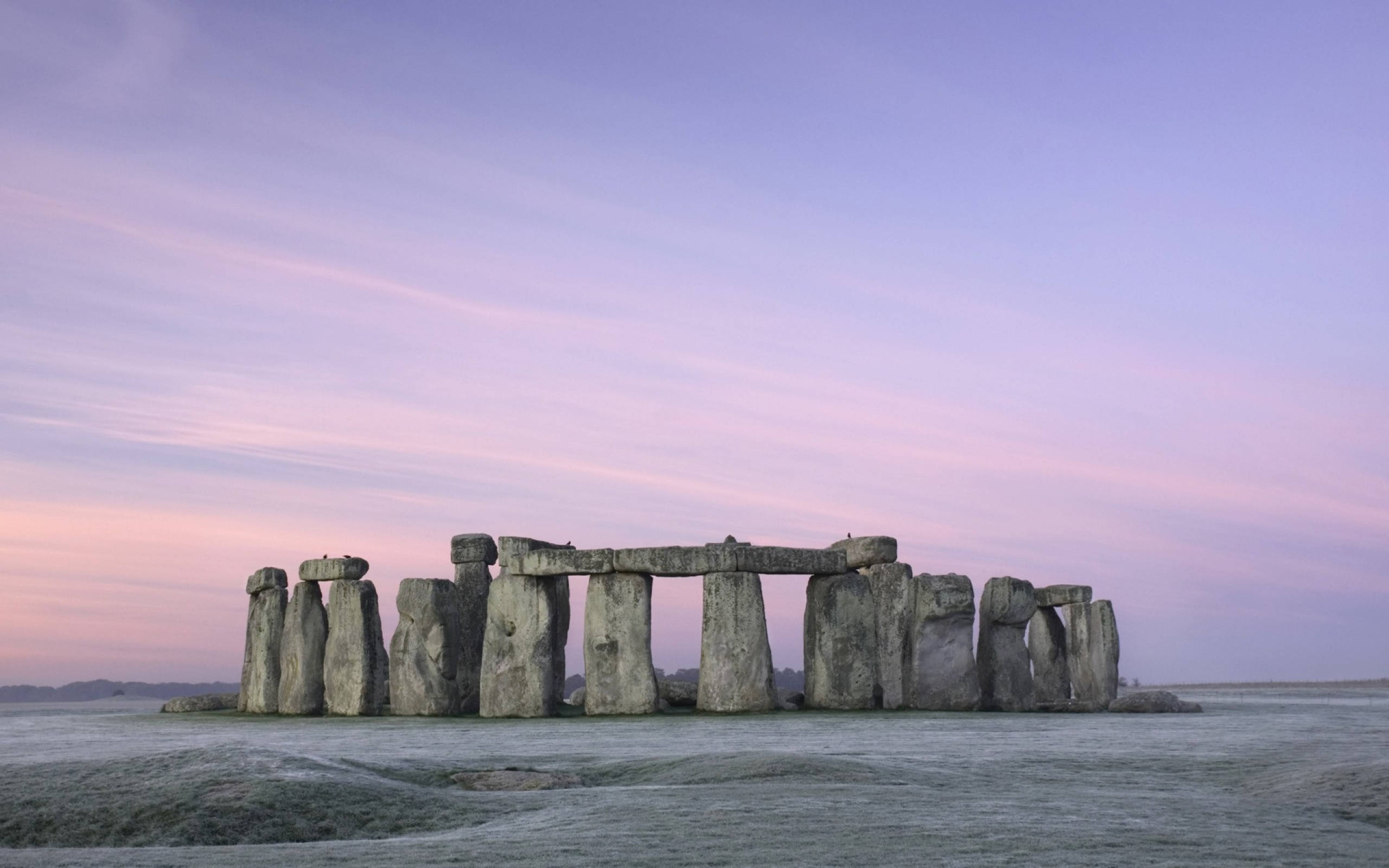 Iarnă La Stonehenge Anglia Fundal