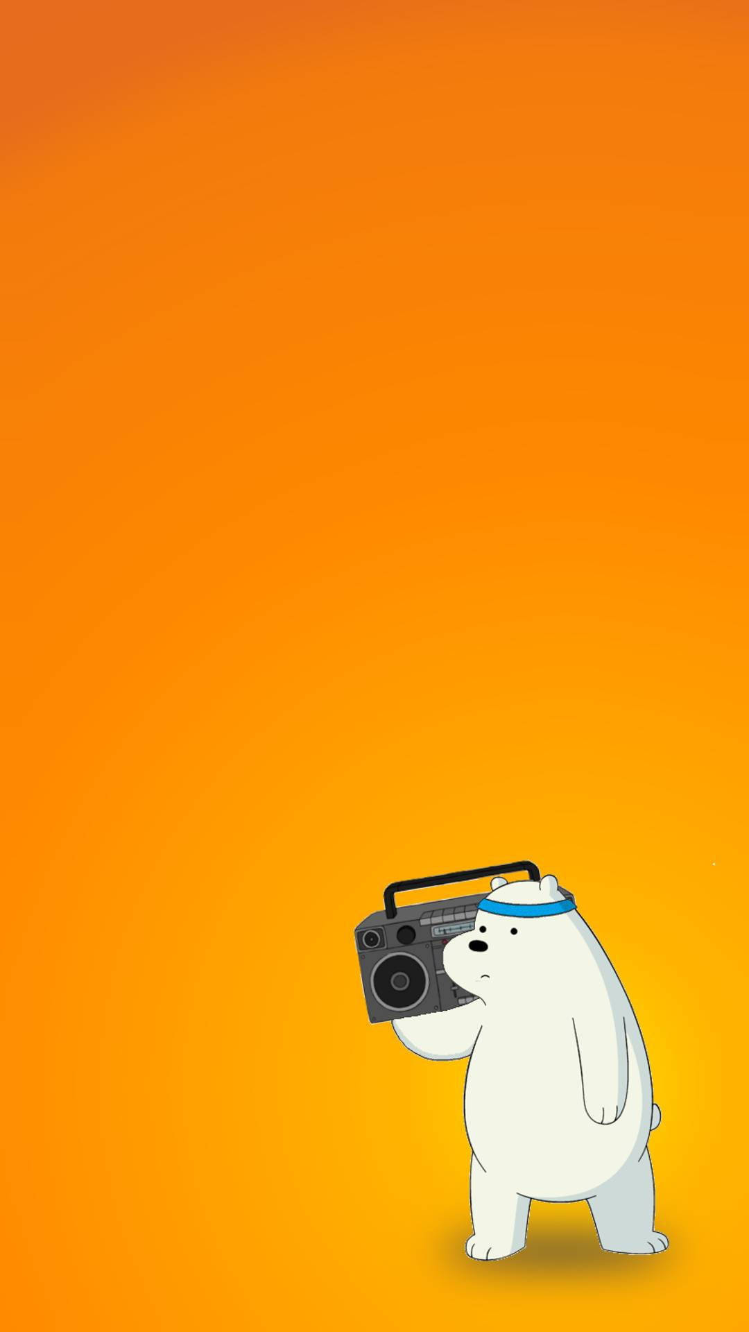 Ice Bear Ursul Ursulețe Boxă Portocaliu Estetic Fundal
