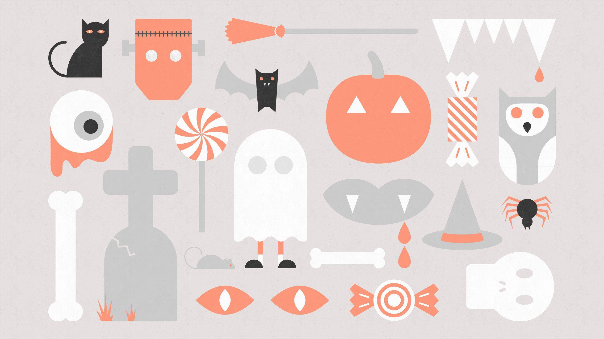 Icoane de Halloween drăguțe și estetice Fundal