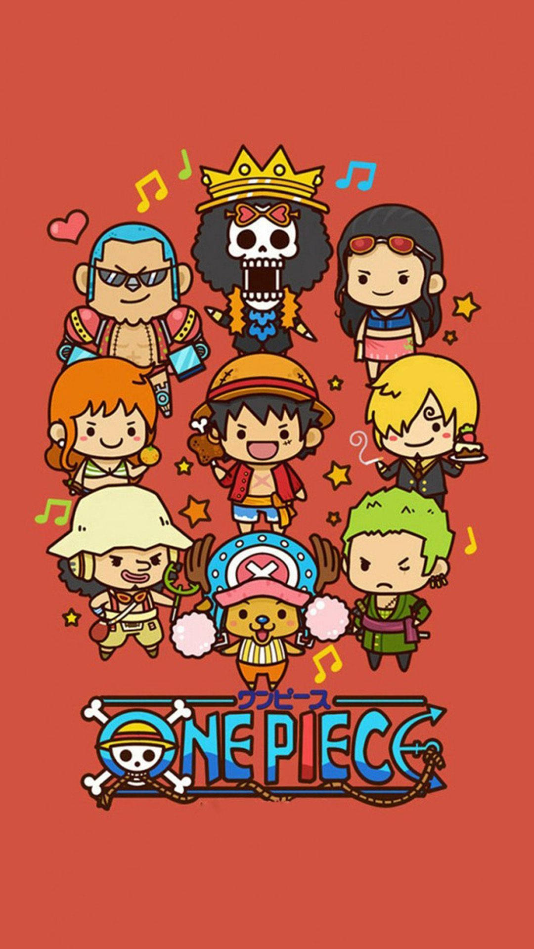 Fundal Personaje Chibi One Piece — One Piece Fundal