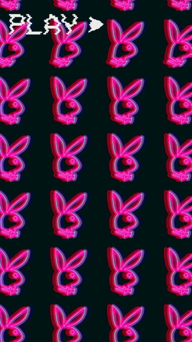 Iepuraș Playboy Roz Estetic Y2K Fundal