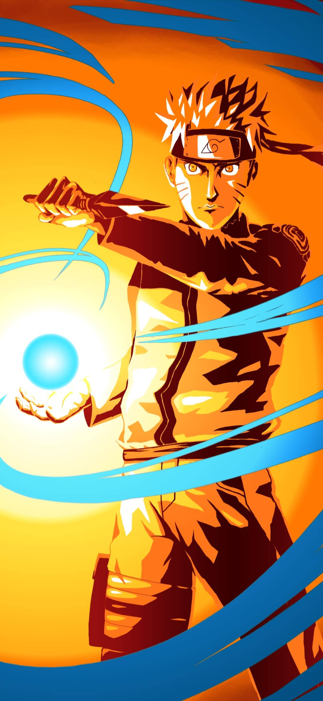 Iluminați-vă ziua cu Naruto Galben Fundal