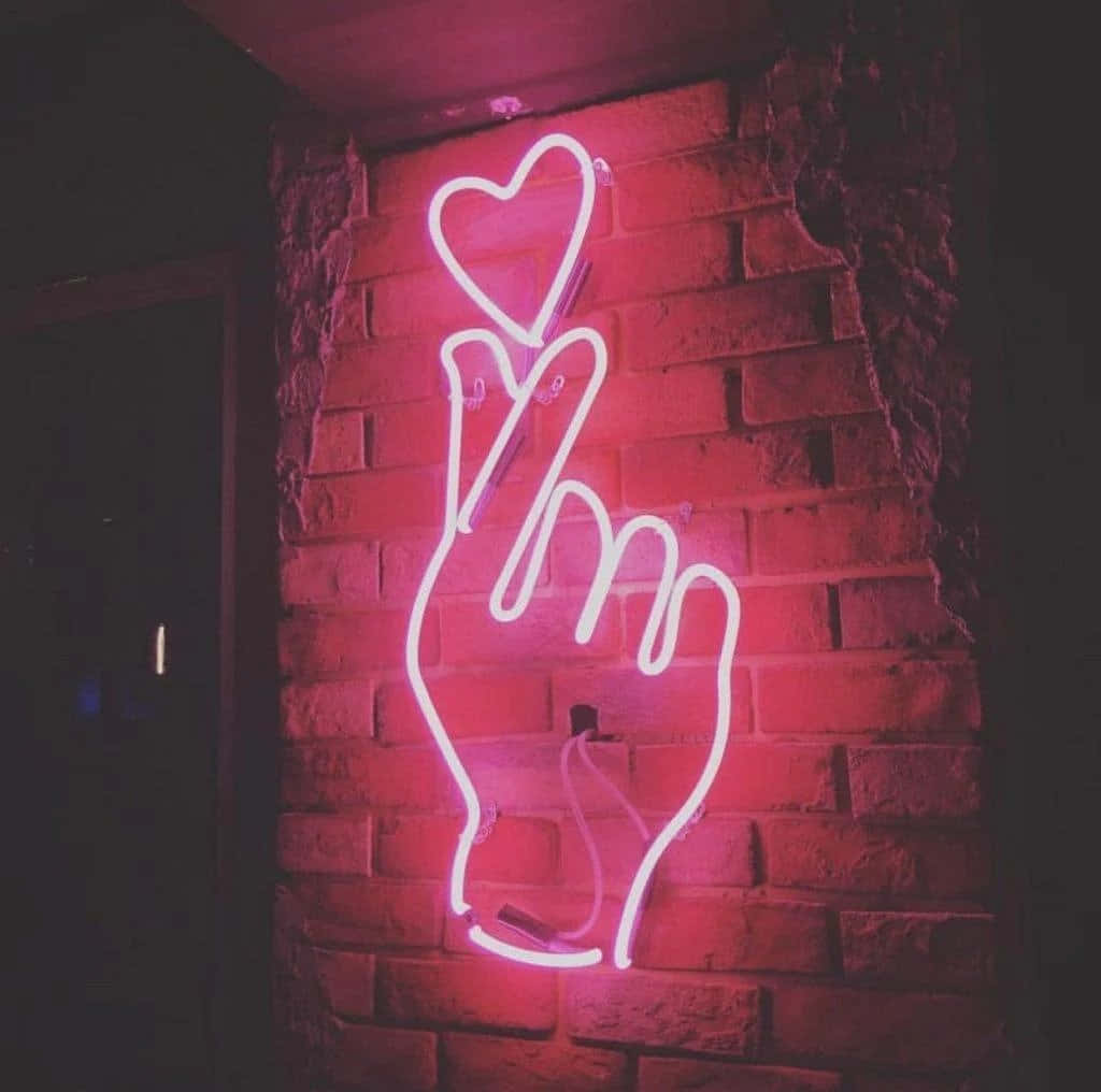 Iluminați-vă ziua cu o estetică neon roz! Fundal