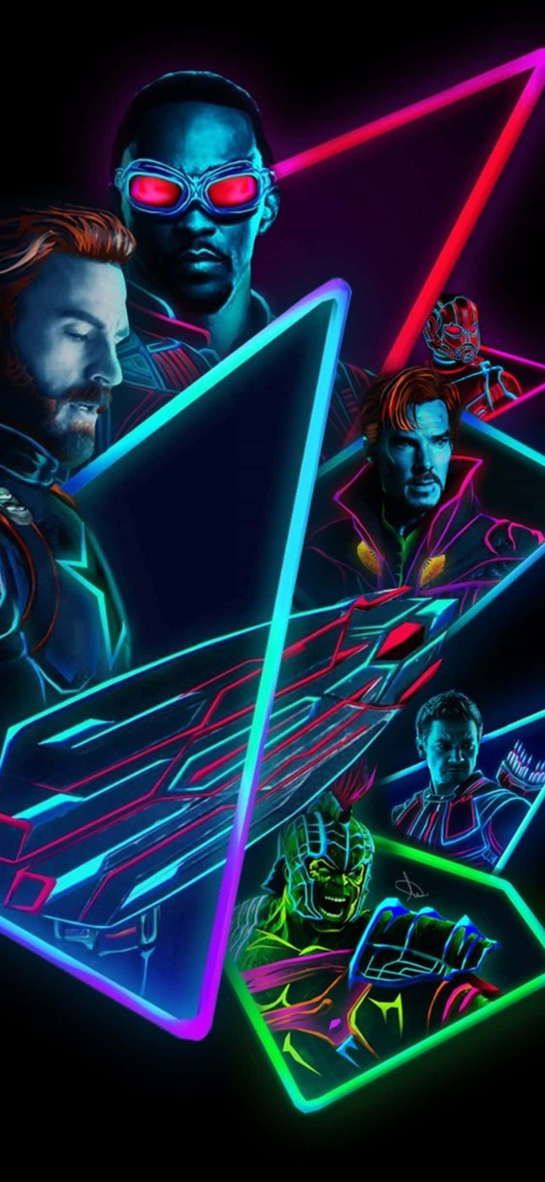 Iluminează-ți Casa cu iPhone Neon Fundal