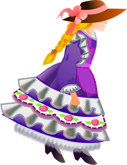 Ilustrație Animată cu Dansatoare de Flamenco Fundal