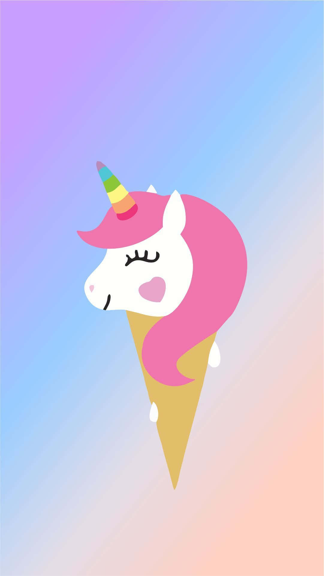 Ilustrație Artă Triunghiulară Cu Cap Drăgut de Unicorn Fundal