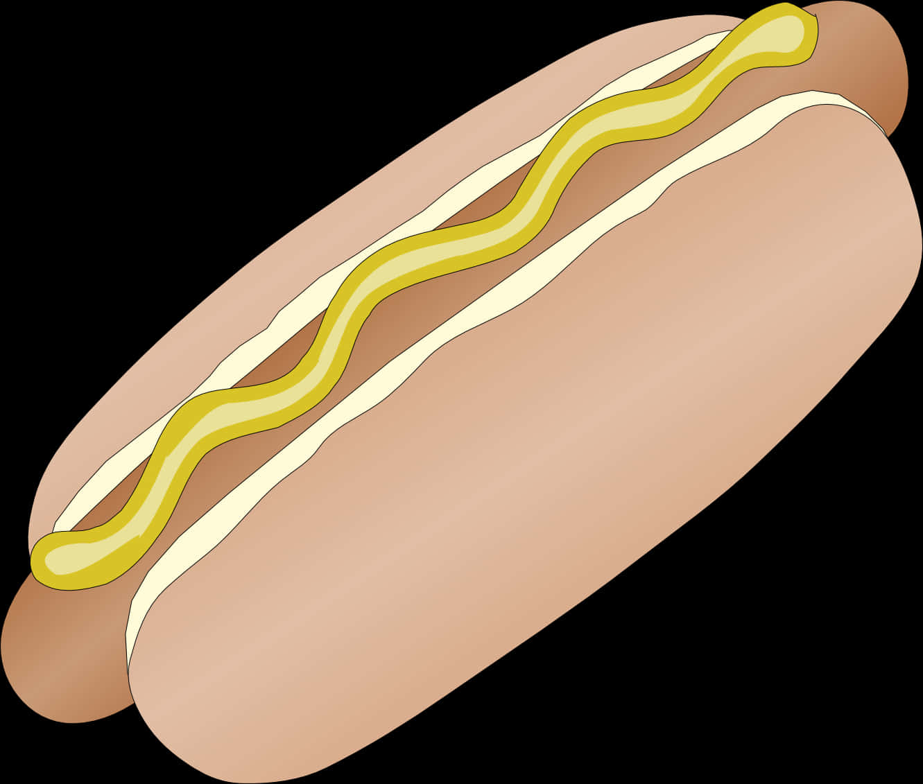 Ilustrație clasică de hot dog cu muștar Fundal