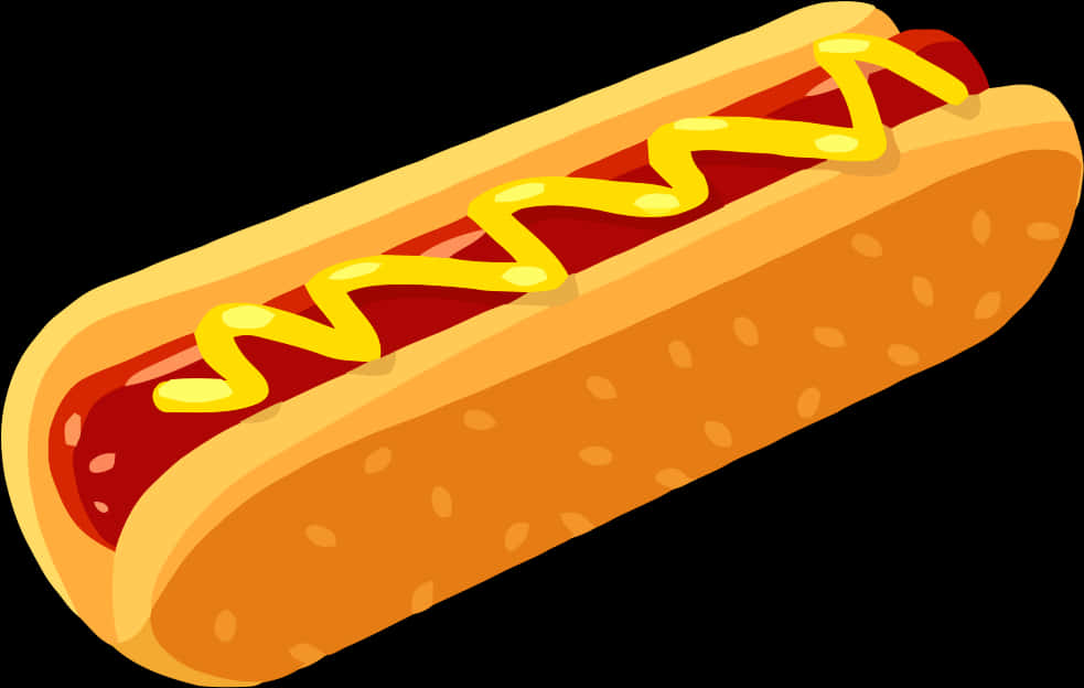 Ilustrație clasică de hot dog în stil cartoon Fundal