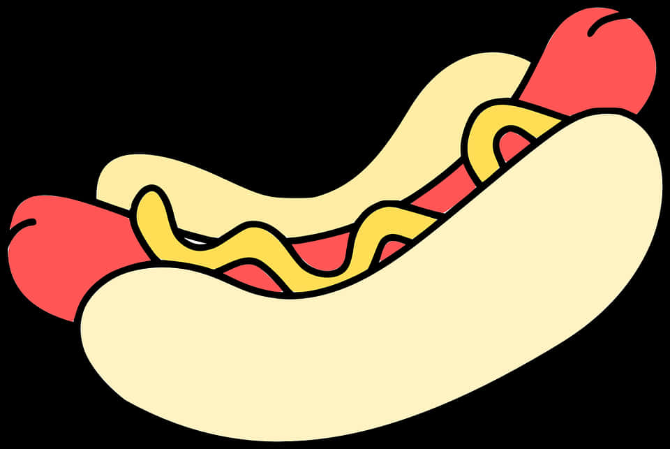 Ilustrație clasică de hot dog în stil cartoon Fundal