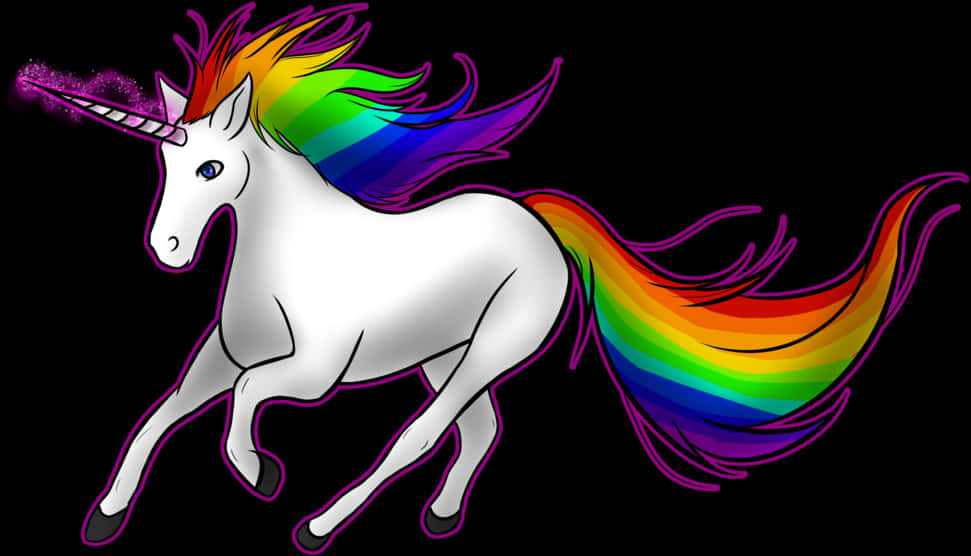 Ilustrație colorată de unicorn Fundal
