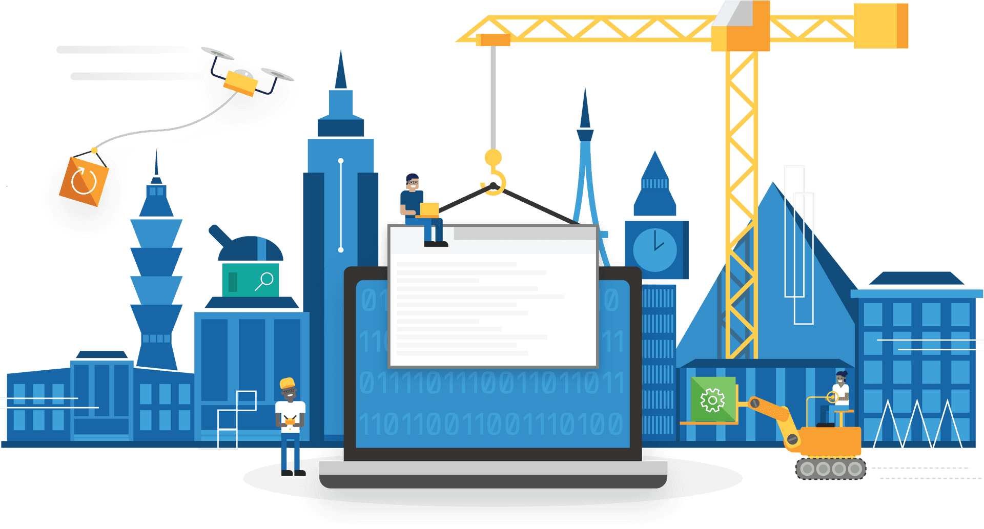 Ilustrație Concept Dezvoltare Website Fundal