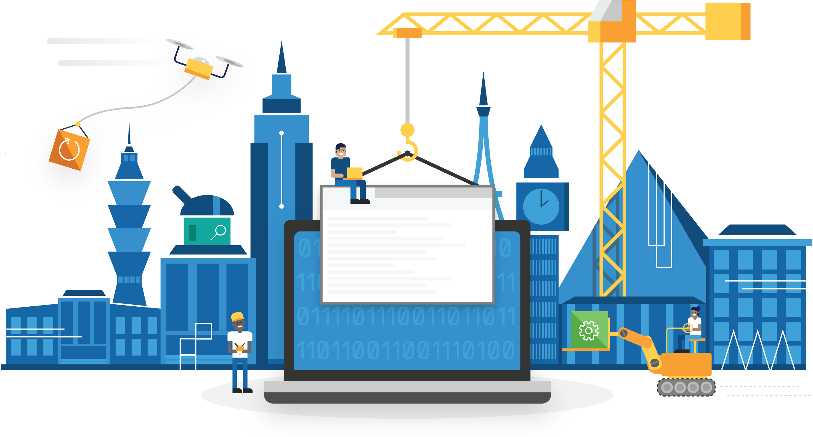 Ilustrație Concept Dezvoltare Website Fundal