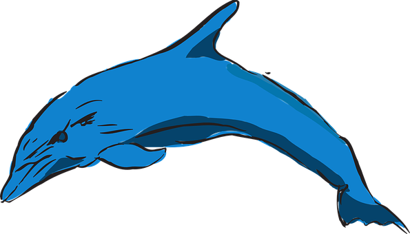 Ilustrație cu delfin albastru Fundal