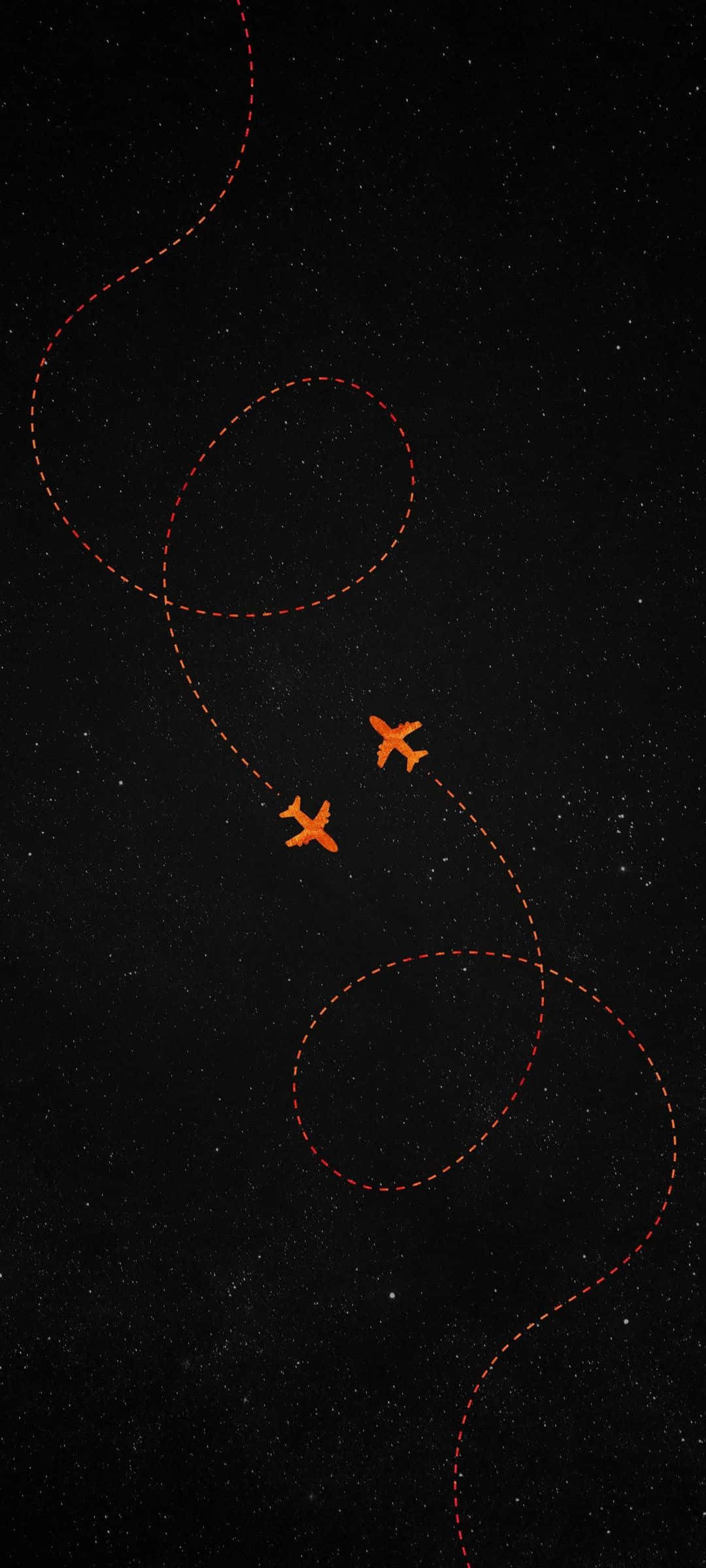 Ilustrație cu două avioane portocalii Fundal Android Avion Fundal