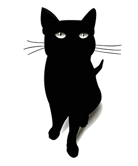 Ilustrație cu silueta unei pisici negre Fundal