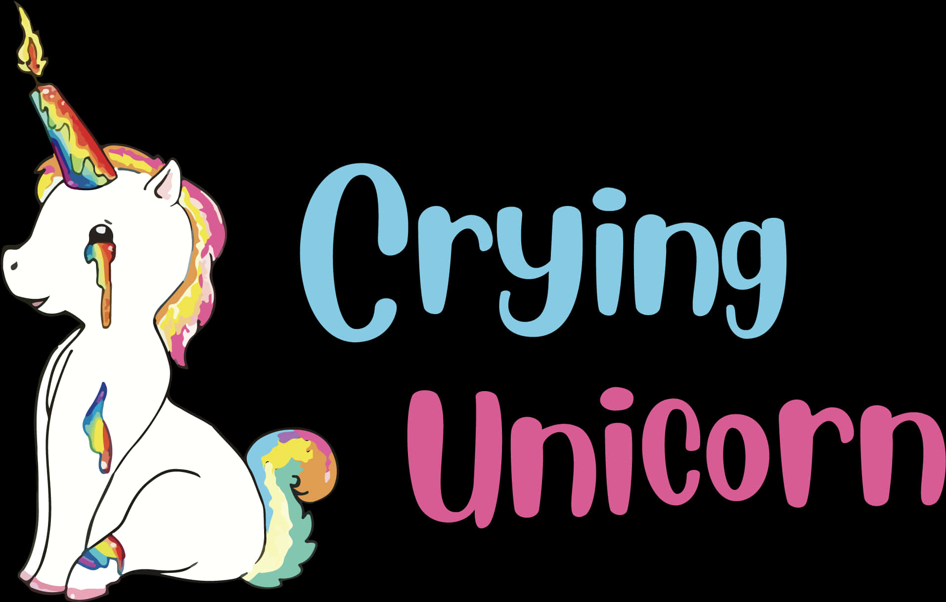 Ilustrație cu unicorn care plânge Fundal