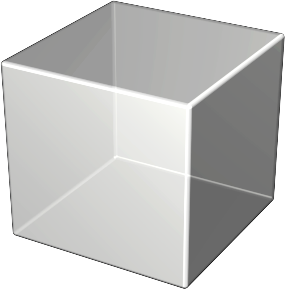 Ilustrație Cub 3D Transparent Fundal