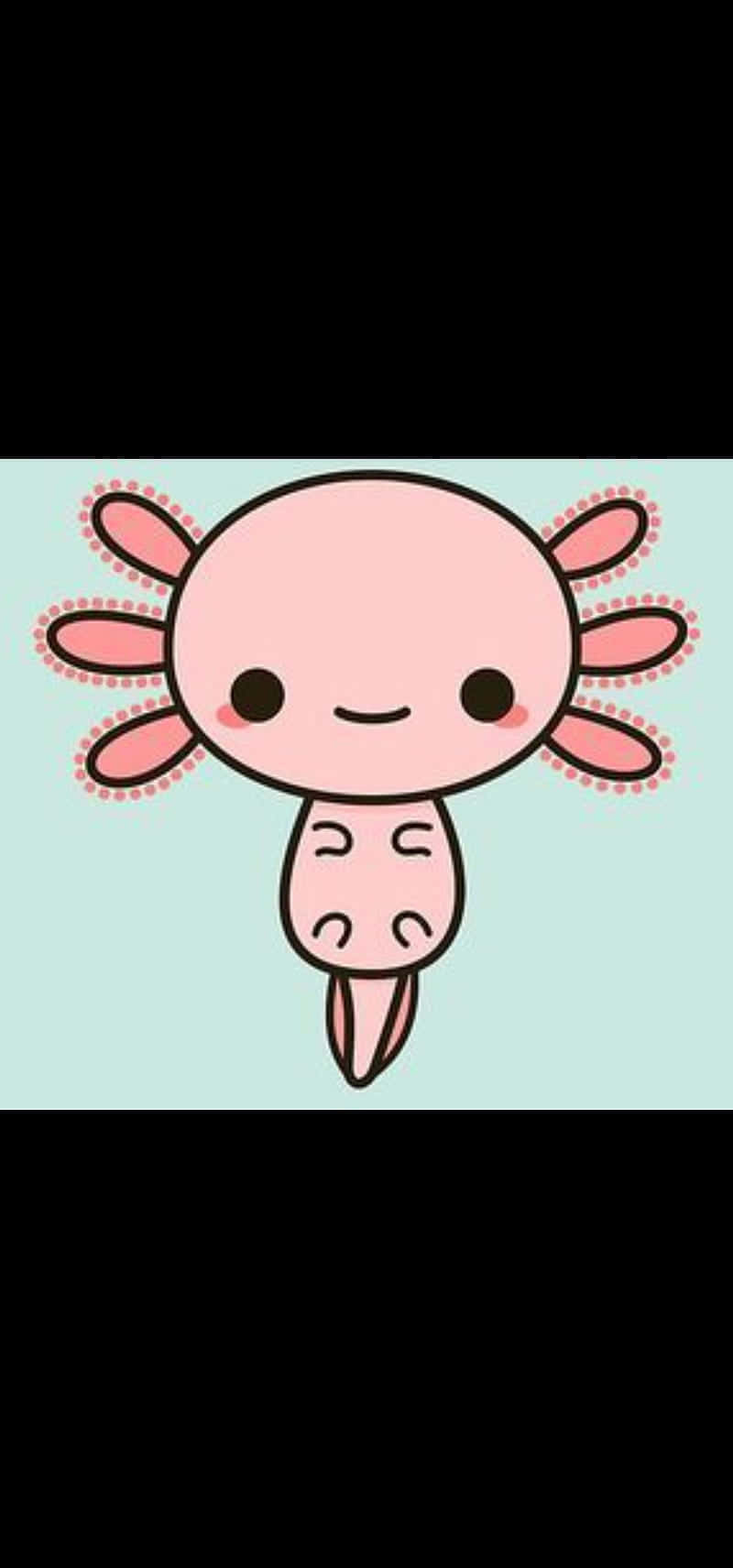 Ilustrație digitală drăguță cu axolotl roz Fundal