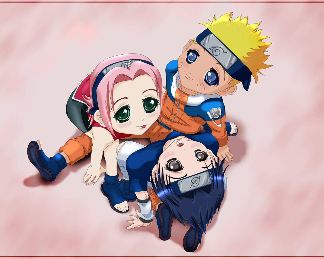 Ilustrație drăguță cu Naruto bebeluș Fundal