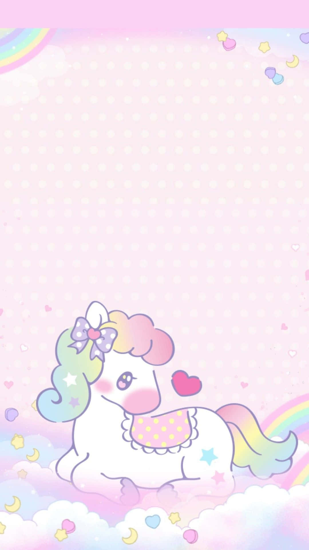 Ilustrație drăguță cu unicorn și ponei adorabil Fundal