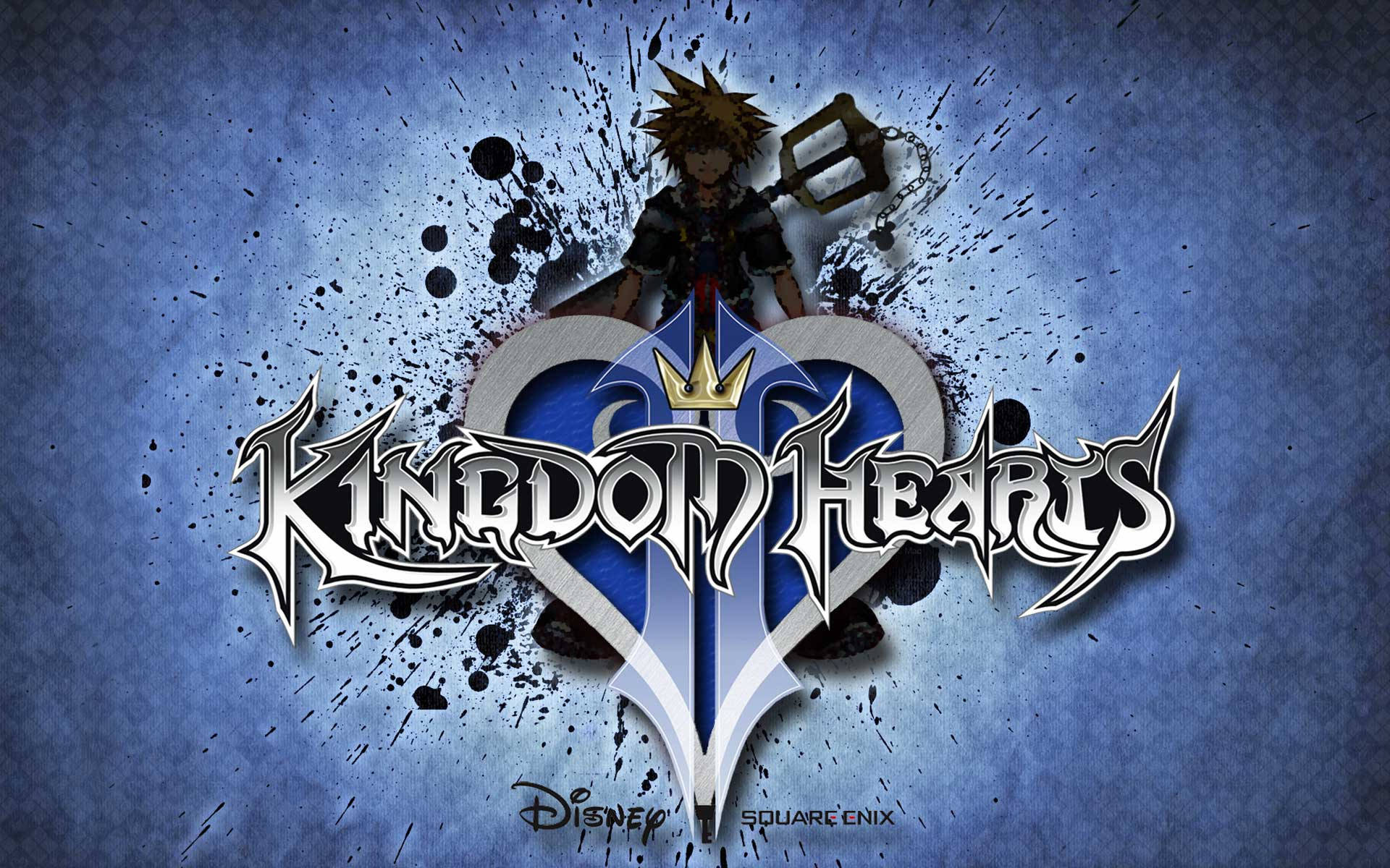 Ilustrație Frumoasă a Logo-ului Kingdom Hearts Fundal