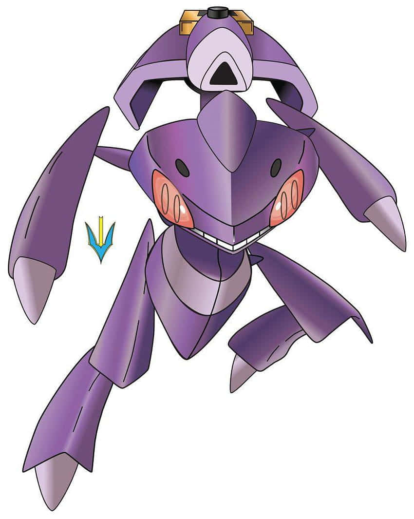 Ilustrație Impresionantă cu Pokémon Genesect Fundal