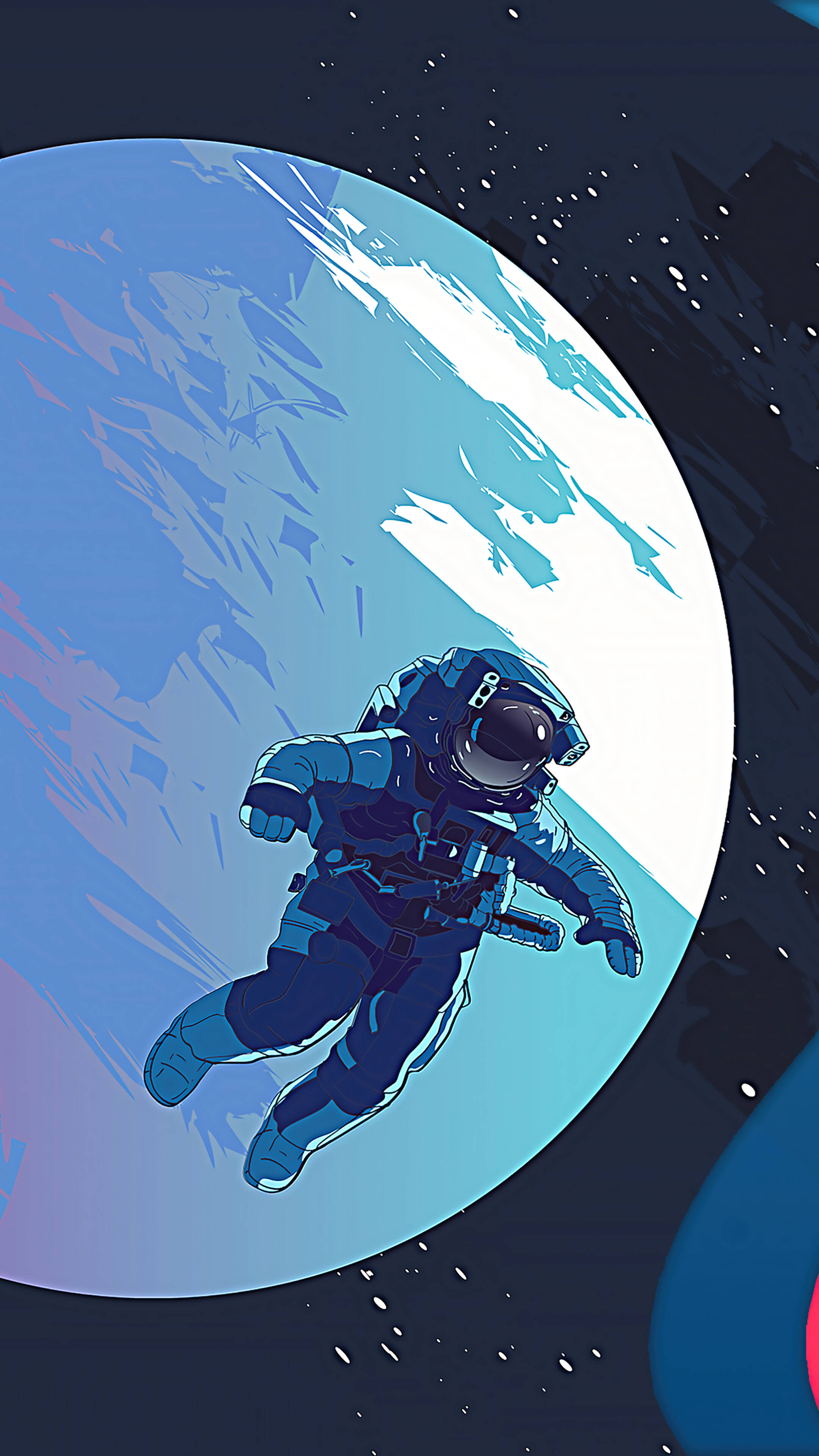 Ilustrație în spațiu 4K telefon Fundal