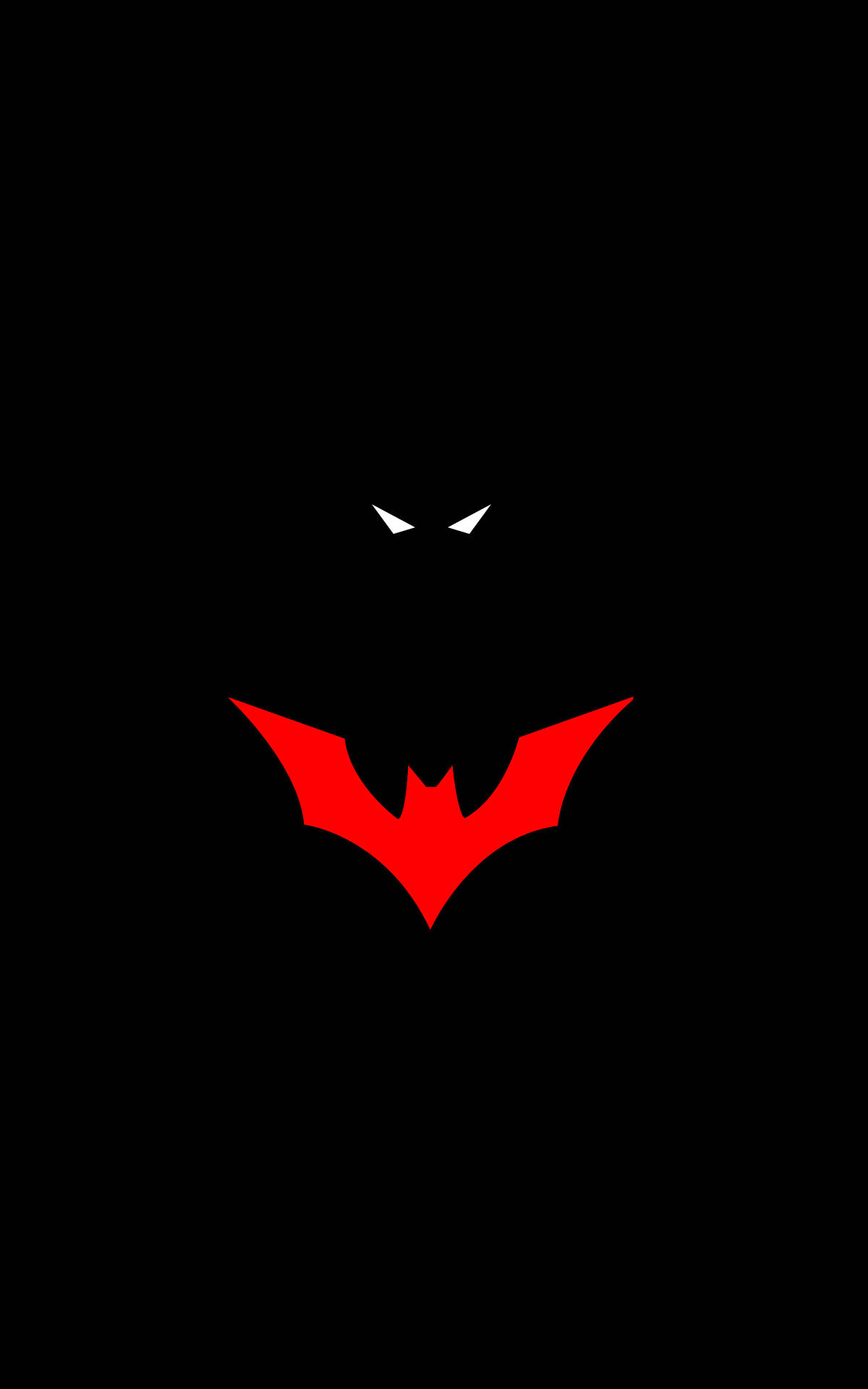 Ilustrație Minimalistă Simbol Batman iPhone Fundal