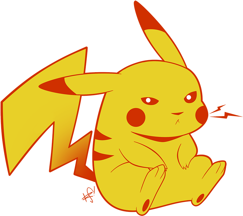 Ilustrație Pikachu Furios Fundal