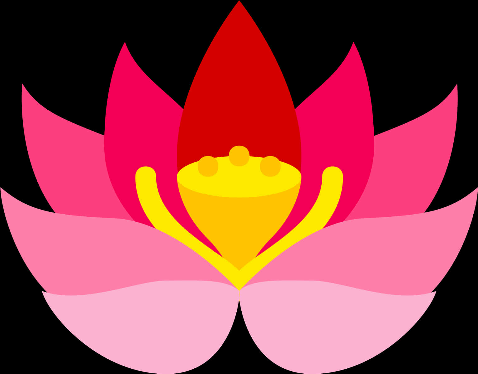 Ilustrație Stilizată de Floare de Lotus Fundal