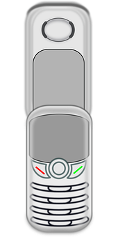 Ilustrație vectorială cu telefon cu clapetă clasic Fundal