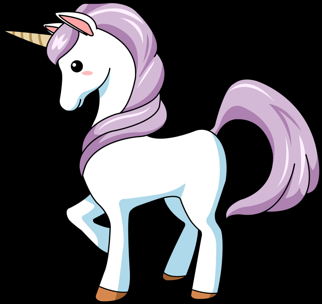 Ilustrație vectorială cu unicorn desenat Fundal