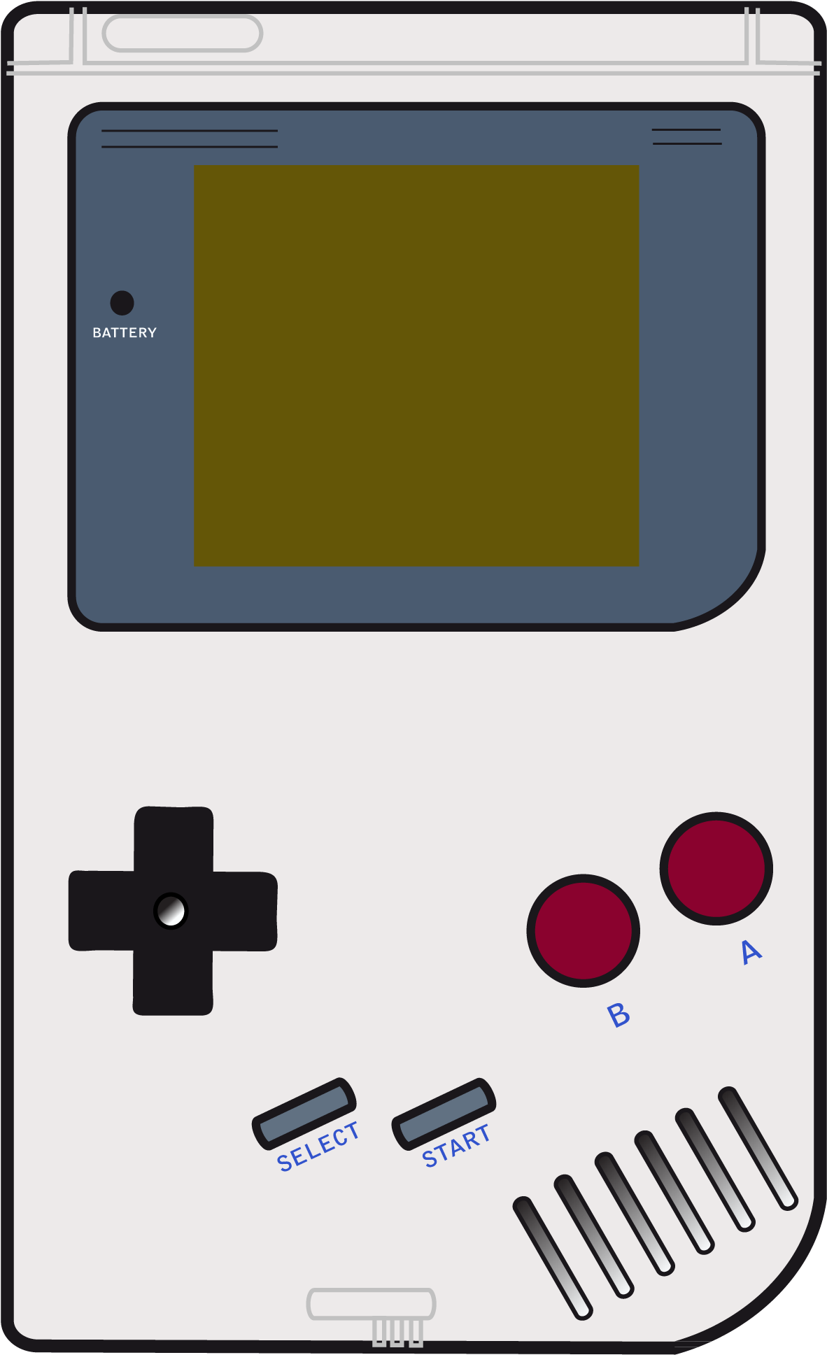 Ilustrație vectorială Gameboy clasic Fundal