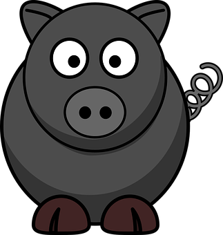 Ilustrație vectorială porc desen animat Fundal