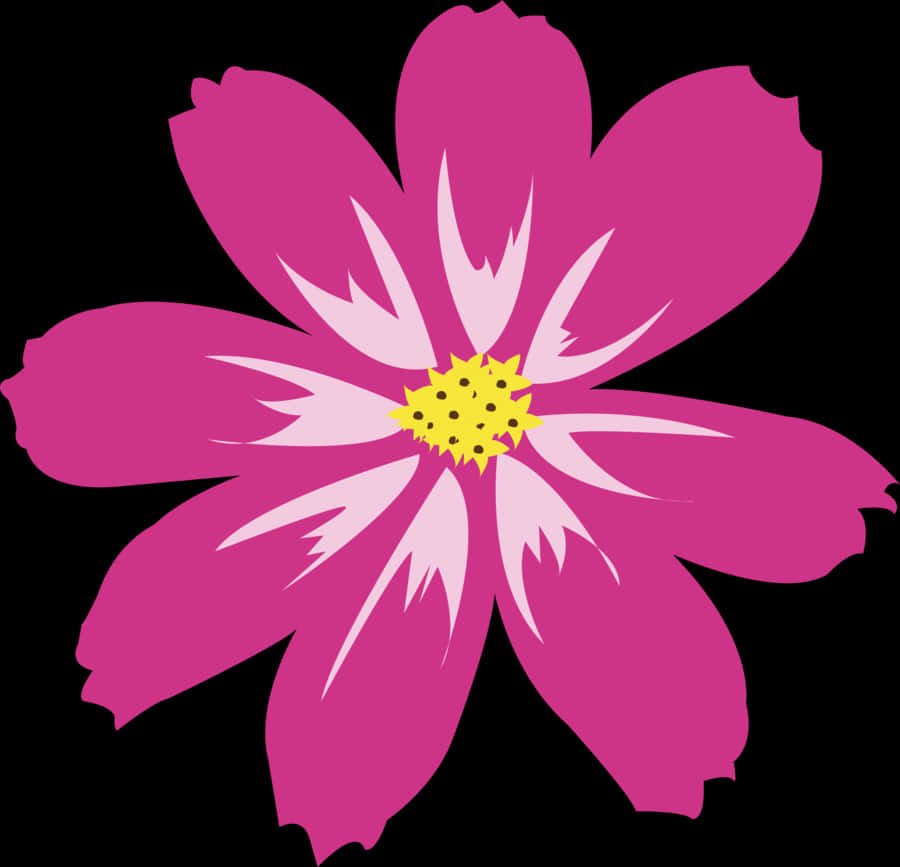 Ilustrație vibrantă de floare roz Fundal