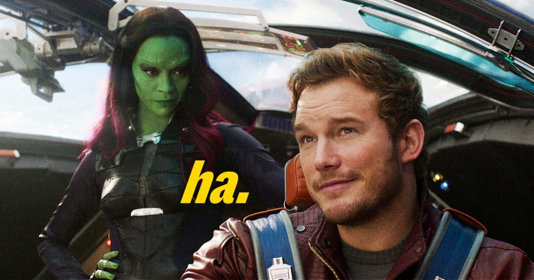 Imagine amuzantă cu Marvel Star-lord și Gamora Fundal