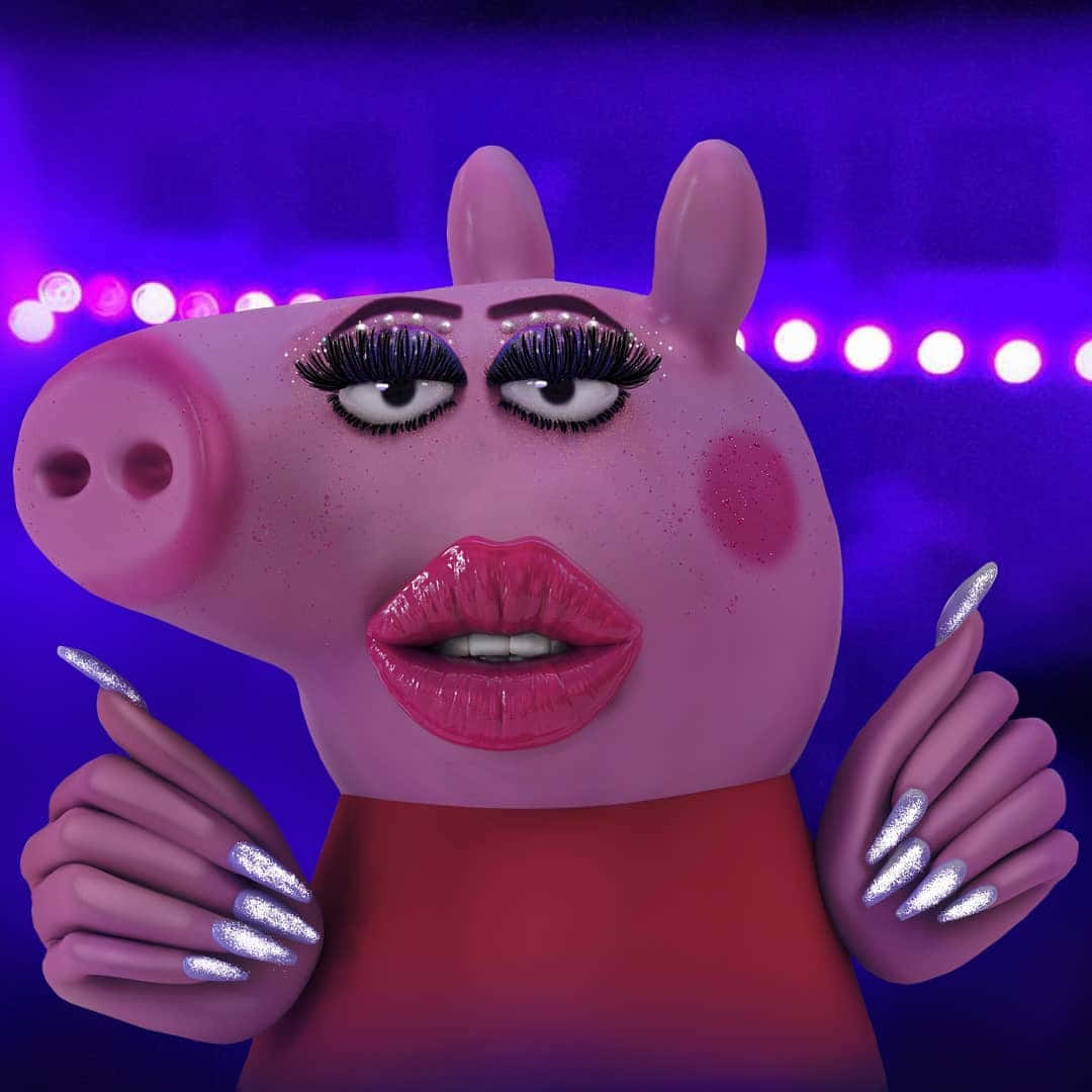 Imagine amuzantă 3D cu Peppa Pig Fundal