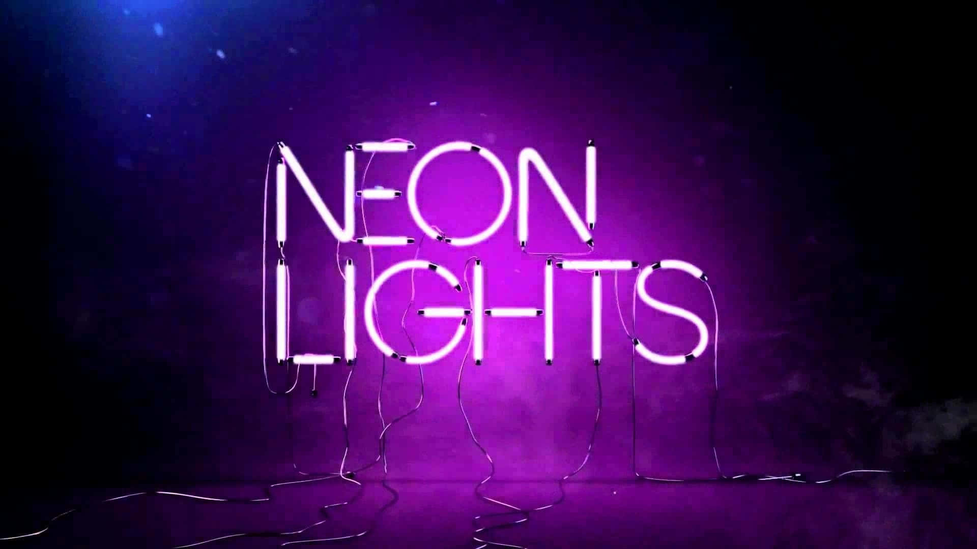 Imagine cu lumini de noapte mov închis neon Fundal