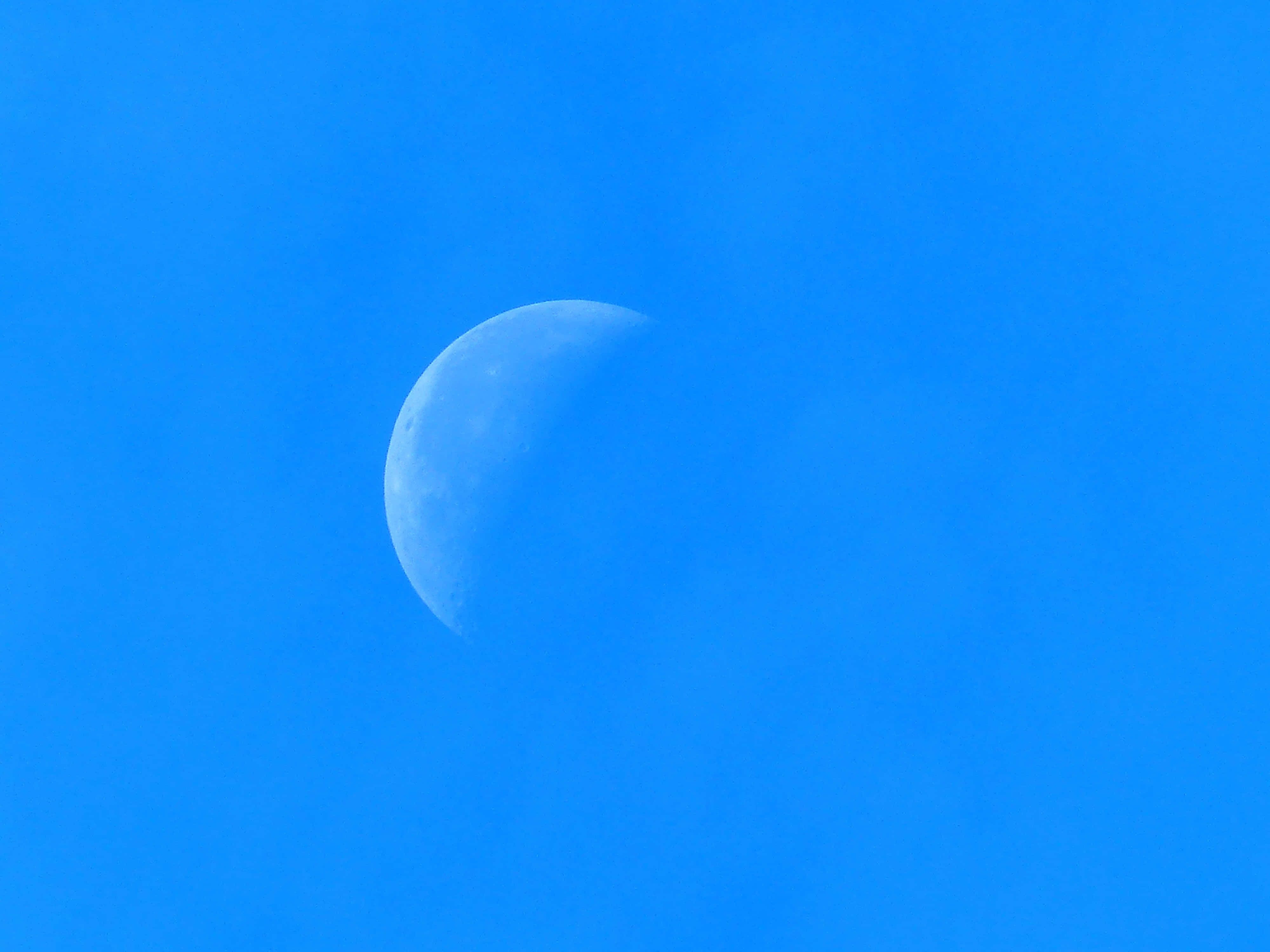Imagine cu Luna Pastel-Albastră Fundal