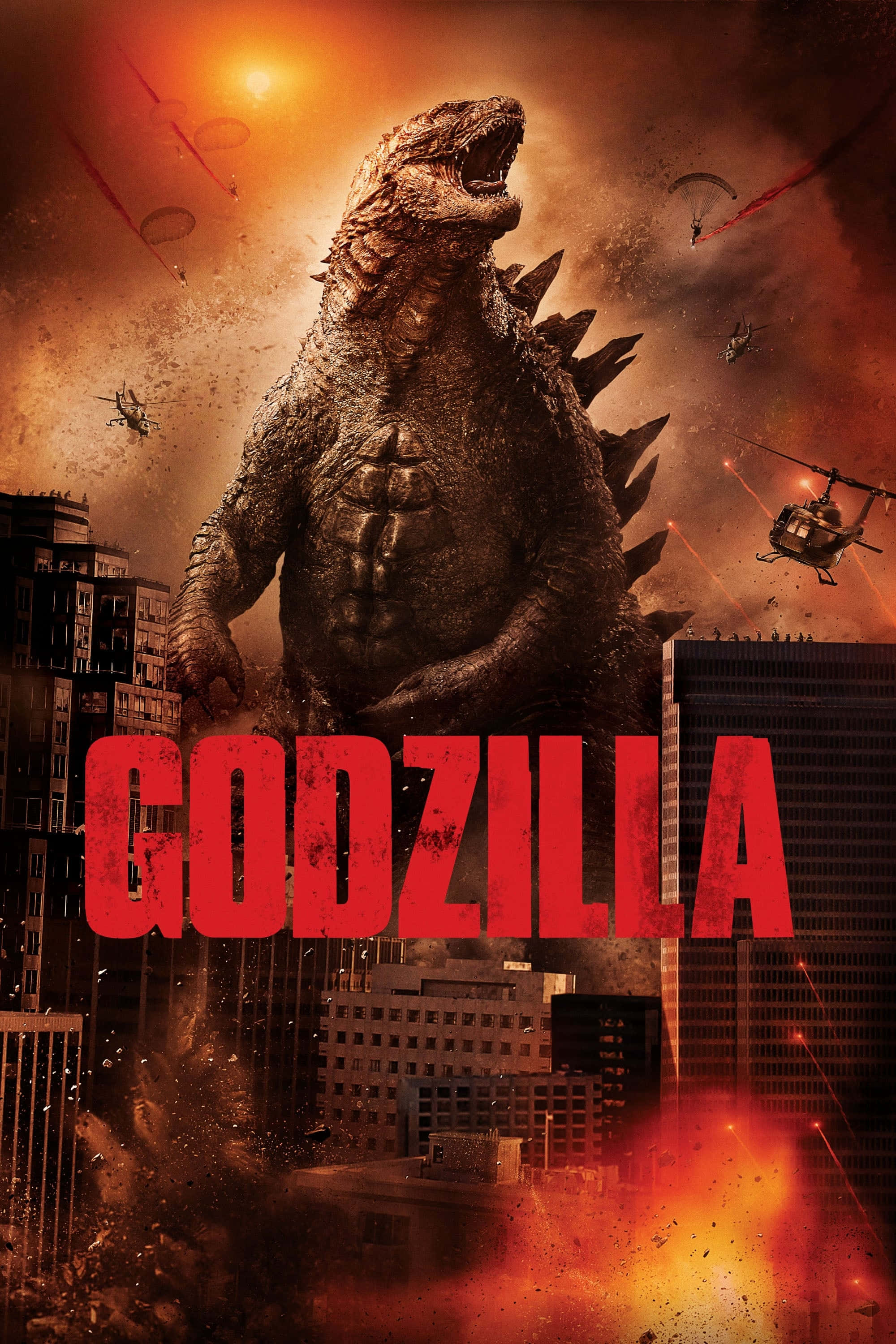 Imagine de Poster de Film Godzilla în Oraș Fundal