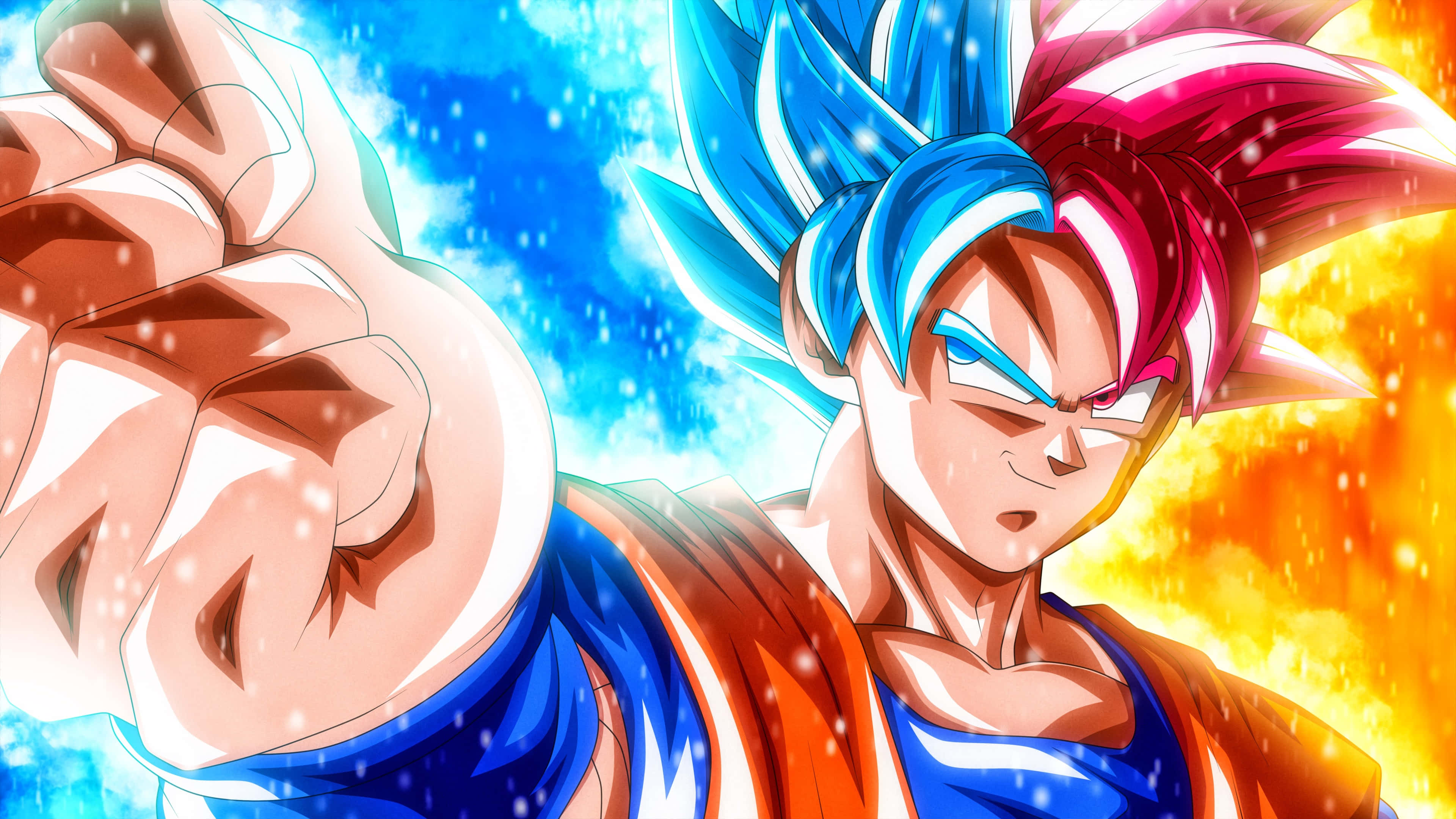 Imagine Dragon Ball Super Albastru și Galben Fundal